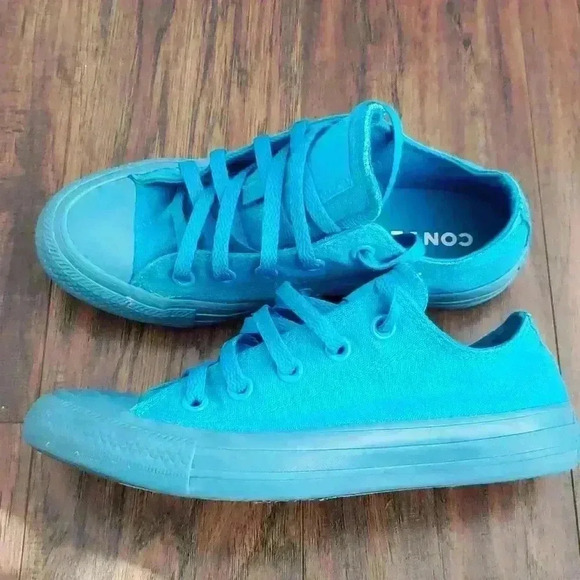 Converse Chuck Taylor All Star Lo Top Blue Sneaker M4 W6 - Picture 3 of 9